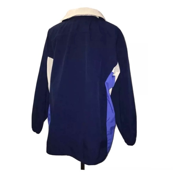 VTG 90's Columbia L Blue Windbreaker Track Jacket - Picture 2 of 3